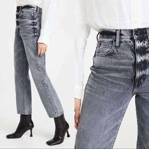 SLVRLAKE Jeans London Crop Moonlight Wash Size 24 100% Cotton Straight Leg $310 - Picture 10 of 10
